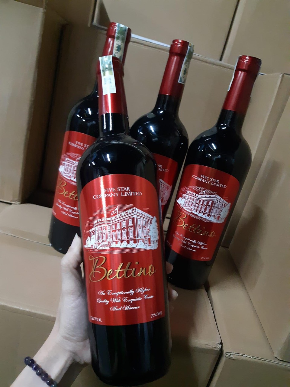 rượu vang BETTINO đóng giỏ quà
